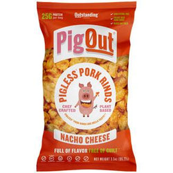 PigOut Pigless Pork Rinds by Outstanding Foods  - Nacho Cheese