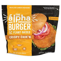 The Alpha Burger Plant-Based Crispy Chik'n Patties by Alpha Foods