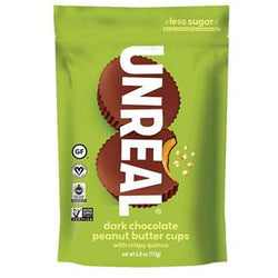 Unreal Crispy Dark Chocolate Peanut Butter Cups- Large Bag