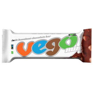 Vego Organic Whole Hazelnut Chocolate Bar - Mini Bar size
